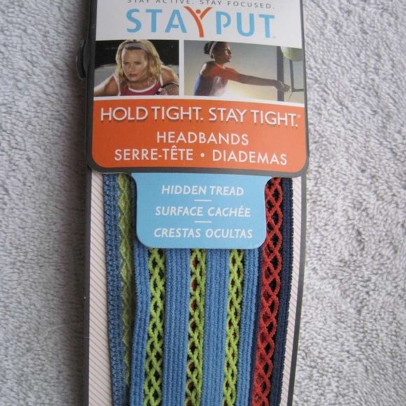 2 Goody Fabric Mesh Hidden Tread Stay Put Slide Proof Hold Head Band Secure Fit - Picture 9 of 16